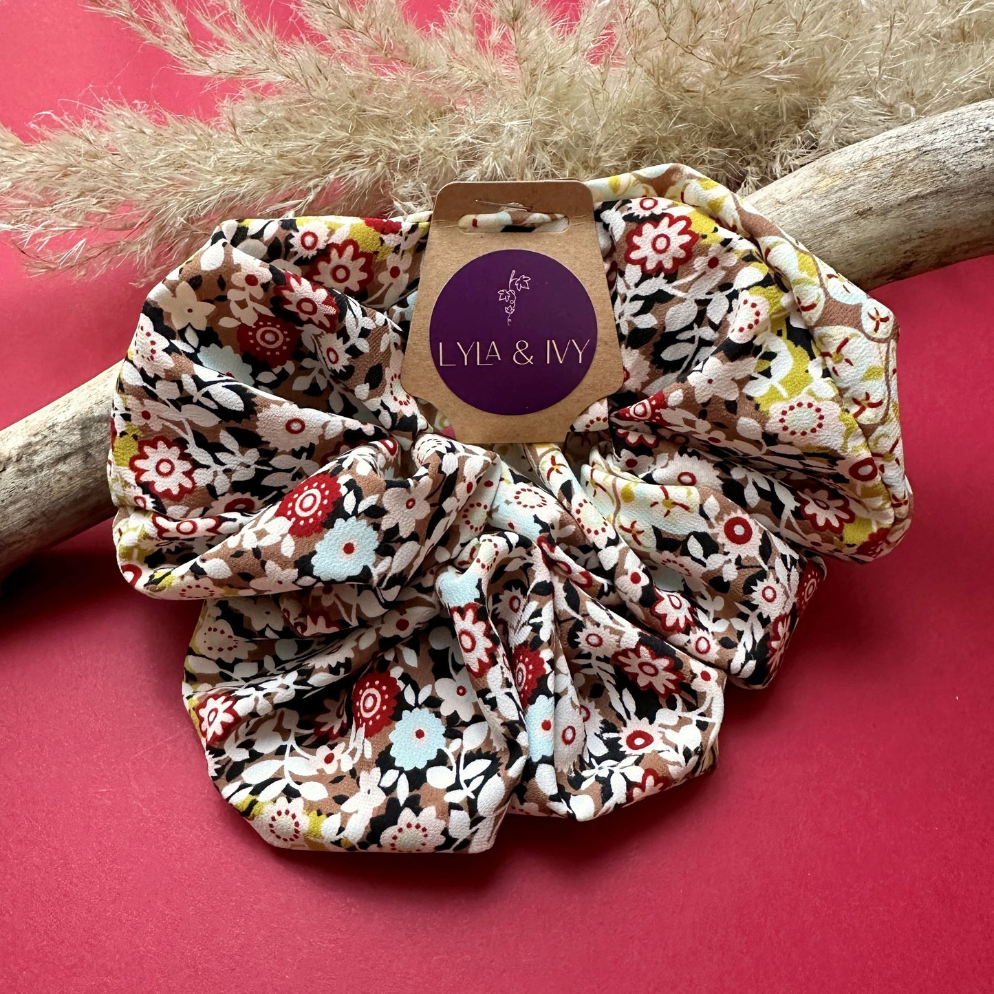 XL giant scrunchie in ditzy floral print