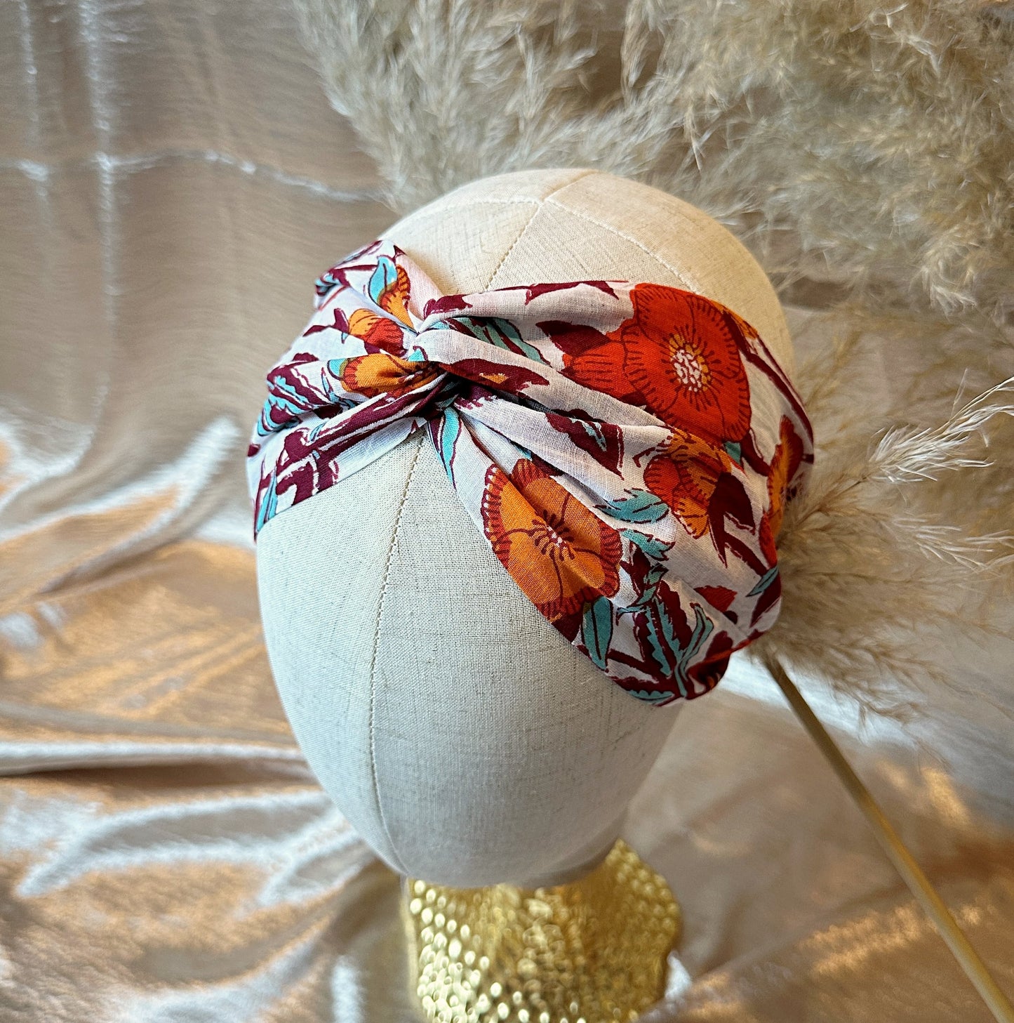 twist knot floral headband