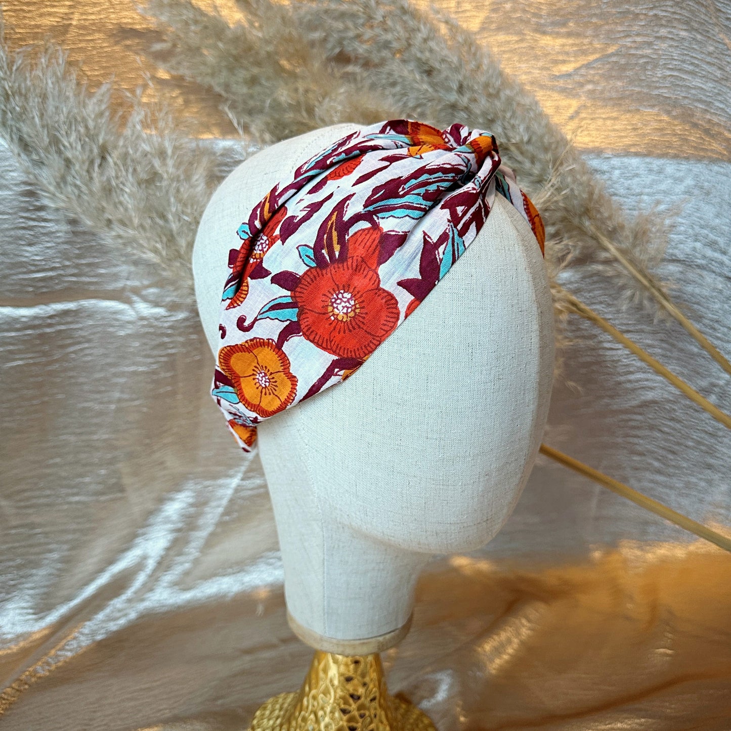 side view twist knot headband